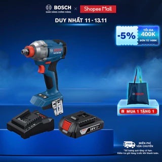 Máy bắt ốc vít dùng pin Bosch GDX 18V-285 (SOLO) + Pin GBA 2.0Ah / Bộ Sạc GAL 18V-20 (MỚI)