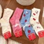 Dày để giữ ấm hoạt hình Hello Kitty Mid-Tube Tất Cotton chải màu nữ