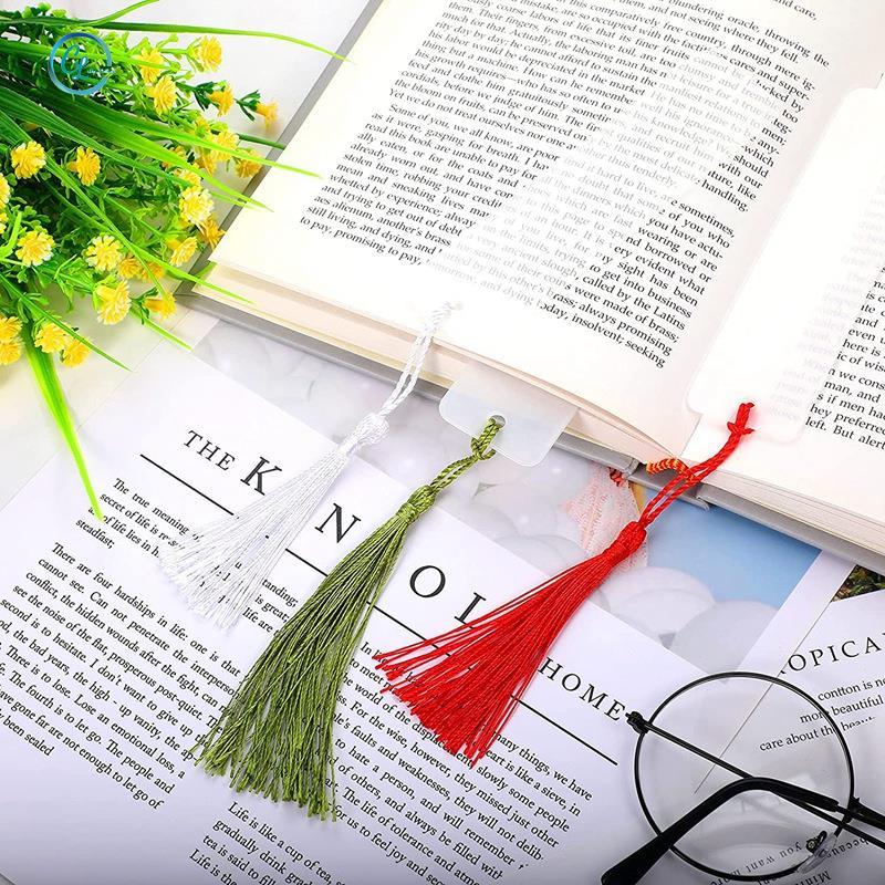 30 Miếng Acrylic Trống Đánh Dấu Trang Acrylic DIY Đánh Dấu Trang Chưa Hoàn Thành Acrylic Đánh Dấu Sách Đồ Trang Trí Và 30 Tua Rua Nhiều Màu Sắc
