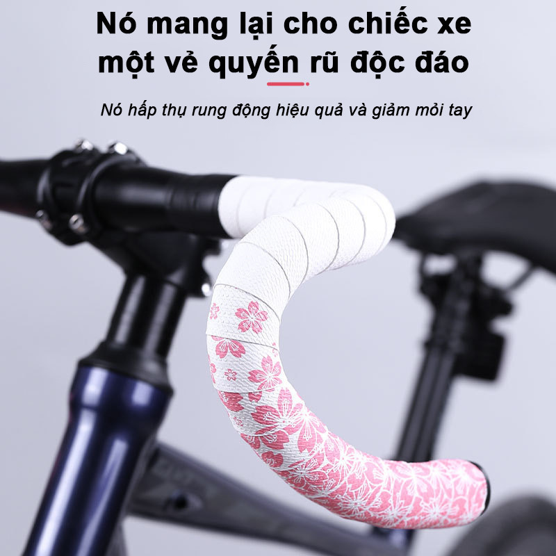 Dây Quấn Tay Cầm Xe Đạp Chống Trượt - Họa Tiết Hoa, Thấm Mồ Hôi, Êm Tay, Bền Đẹp & Nhiều Màu