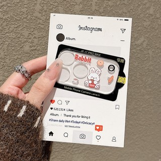 Phim hoạt hình Love Wave Dot Expression Lens Film cho iPhone17 Pro 17 Pro Max Vỏ bảo vệ ống kính tích hợp trong suốt chống sốc