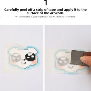 Giấy mẫu bảo vệ ủi WOOLYNOOK, Không chứa cặn Không chuyển đổi hạt Perler Băng che mặt, Phụ kiện đồ chơi DIY thủ công Công cụ hạt Perler Giấy chịu nhiệt