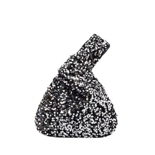 TONFASHION Handbag, Casual Cute Starry Sky Blingbling Sparkling Wrist Bag, Trendy Art Fashion Knot Portable Evening Bag Shoulder Bag