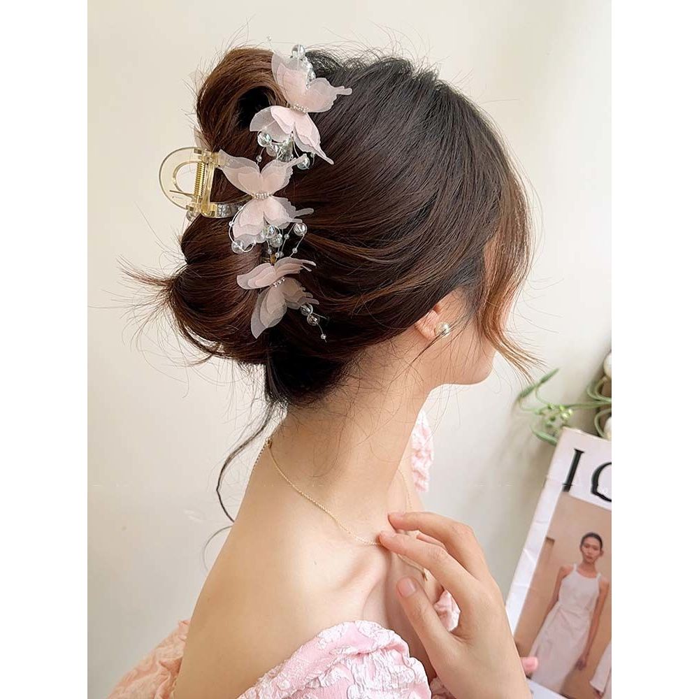Kẹp Tóc Nữ Hàn Quốc Cao Cấp – Kẹp Càng Cua Đính Hoa/Voan Siêu Xinh