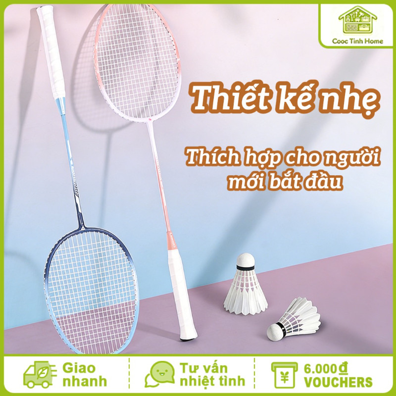 Vợt Cầu Lông 2 Chiếc Sợi Carbon Siêu Nhẹ Bền Đẹp Kèm Túi Và Bóng Phù Hợp Mọi Lứa Tuổi Mang Đi Du Lịch