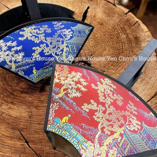 Khay gỗ quai quạt tem decal