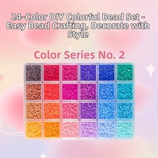 Bộ hạt MARBLEM Perler Hama, Trang trí thủ công Hộp hạt Hama 2.6mm, Sáng tạo 24 màu Đậu nhỏ cao cấp DIY Làm câu đố Bộ dụng cụ hạt nóng chảy Câu đố giáo dục