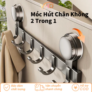 Móc Treo Quần Áo Hút Chân Không Đa Năng - Dùng Để Treo Ly, Lắp Sau Cửa, Chống Gỉ & Dễ Dàng Cài Đặt