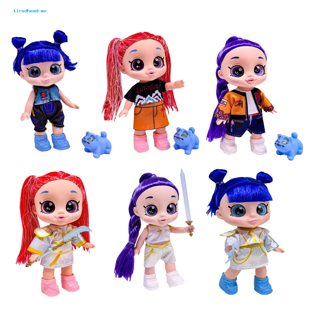 Tiredhead 5d Búp bê mắt mờ Búp bê Vinyl 10 Inch với 5 khớp 5d Đôi mắt mờ Biểu hiện sống động Hình sưu tập – Quà tặng hoàn hảo cho trẻ em Trang trí máy tính để bàn cho Đông Nam