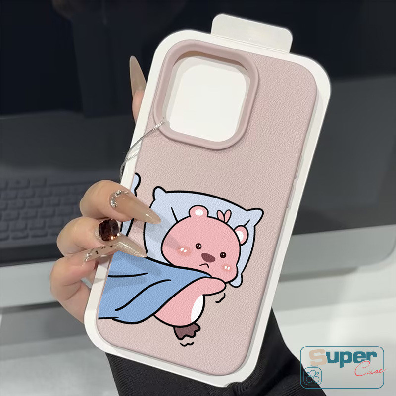 Ốp Lưng Tương Thích Cho IPhone 16 11 17 13 15 14 12 Pro Max XR 14 17 16 13 15 12 Pro 15 16 14 Plus X XS Max Cặp Đôi Thời Trang Hoạt Hình Dễ Thương Capybara Loopy Vỏ Ngủ