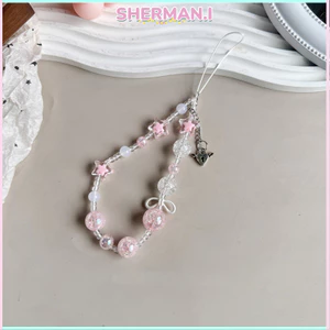 Dây đeo điện thoại dễ thương cho nữ nơ dây đeo ngắn kèm ốp điện thoại