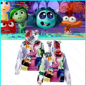 Hoodie Anime Inside Out 2 dành cho trẻ em và người lớn - Màu sắc và họa tiết đa dạng