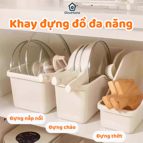 Khay Đựng Đồ Nhà Bếp Đa Năng Có Bánh Xe Tiện Lợi, Kệ Để Đồ Gầm Bếp, Tủ Bếp Sắp Xếp Gọn Gàng