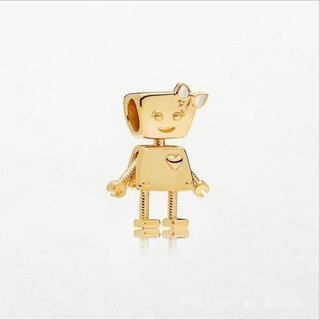 S925 Pumpkin Carriage Đính Hạt Vỏ Nhỏ Robot - Mặt Dây Chuyền Đơn Giản Thời Trang