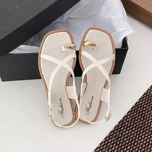 Phong Cách Mới La Mã Dép Nữ Mùa Hè Phù Hợp Với Mặc Ngoài Đi Biển Flip-Flops Ngón Tay Dép Phong Cách Sang Trọng Flip-Flops26040109
