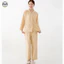Bộ đồ ngủ sọc cotton nguyên chất bằng sợi hai lớp phong cách cặp đôi / Nam nữ mùa xuân 100% cotton dài tay Quần mặc nhà / Mềm mại thoải mái
