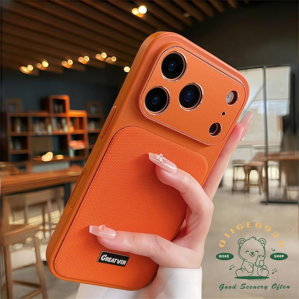 【 Ốp lưng iPhone17 】 Vỏ vải dệt chống rơi cảm giác da Vỏ điện thoại iphone17 Pro Max 16 15 14 13 cho vỏ iPhone Vỏ mềm silicon TPU chống sốc