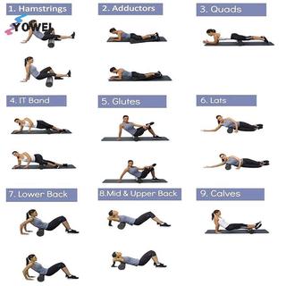 YOWEI Yoga Foam Roller 3 Kích cỡ 30/45/60cm - Thiết bị массage và tập luyện
