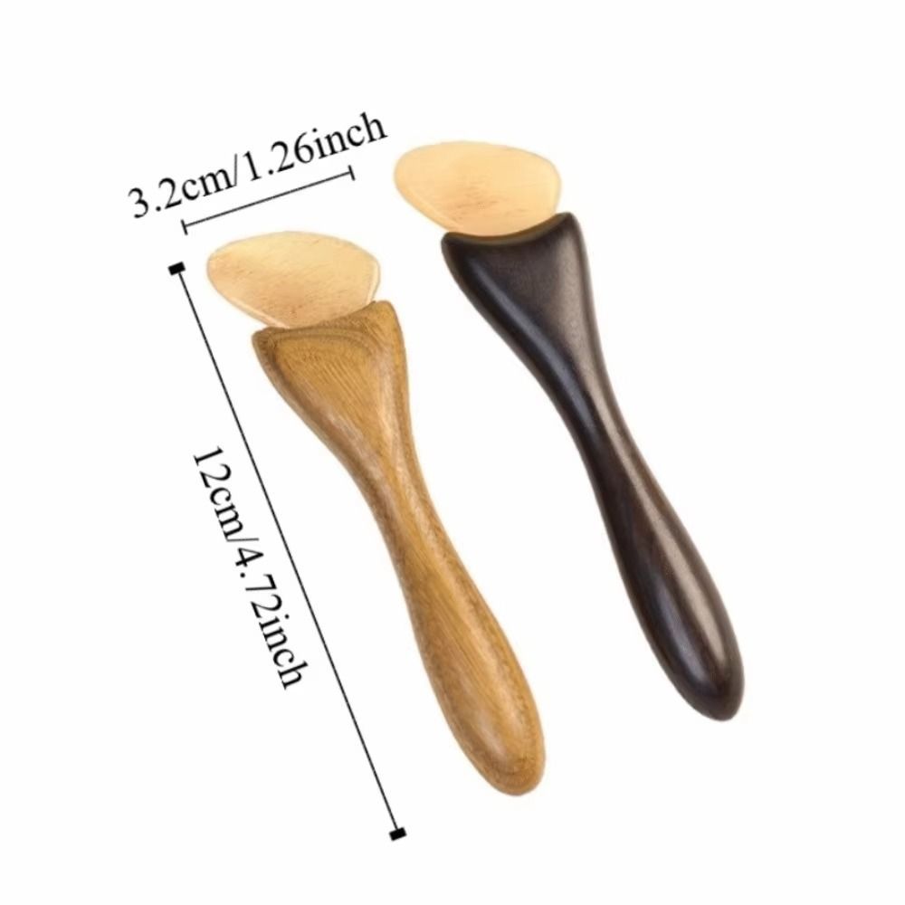 Máy mát xa gỗ đàn hương SAIA, Chất liệu tự nhiên Gậy Massage mắt sừng dê, Dụng cụ cạo kinh tuyến thoải mái