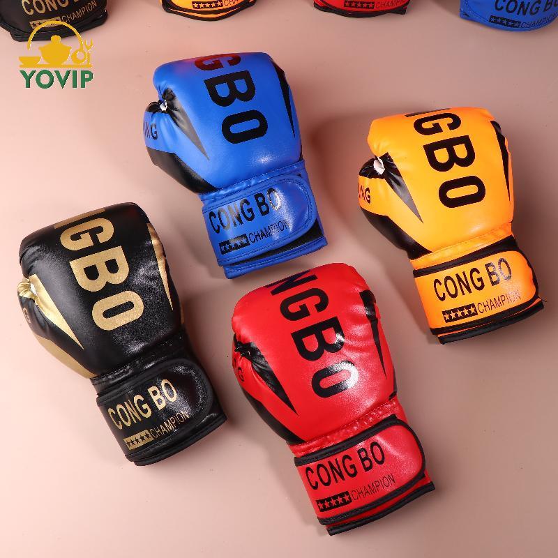 Găng tay tập luyện YOVIP Kids 6oz da PU cho trẻ em - Thoáng khí, phù hợp tập đấm bốc và Muay Thái