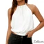 Áo Crop top không tay cổ dây màu trơn cho nữ