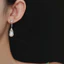 Tai Nghe Bông Tai Ngọc Trai Công Nương Diana, Phong Cách Pháp Cổ Điển Retro