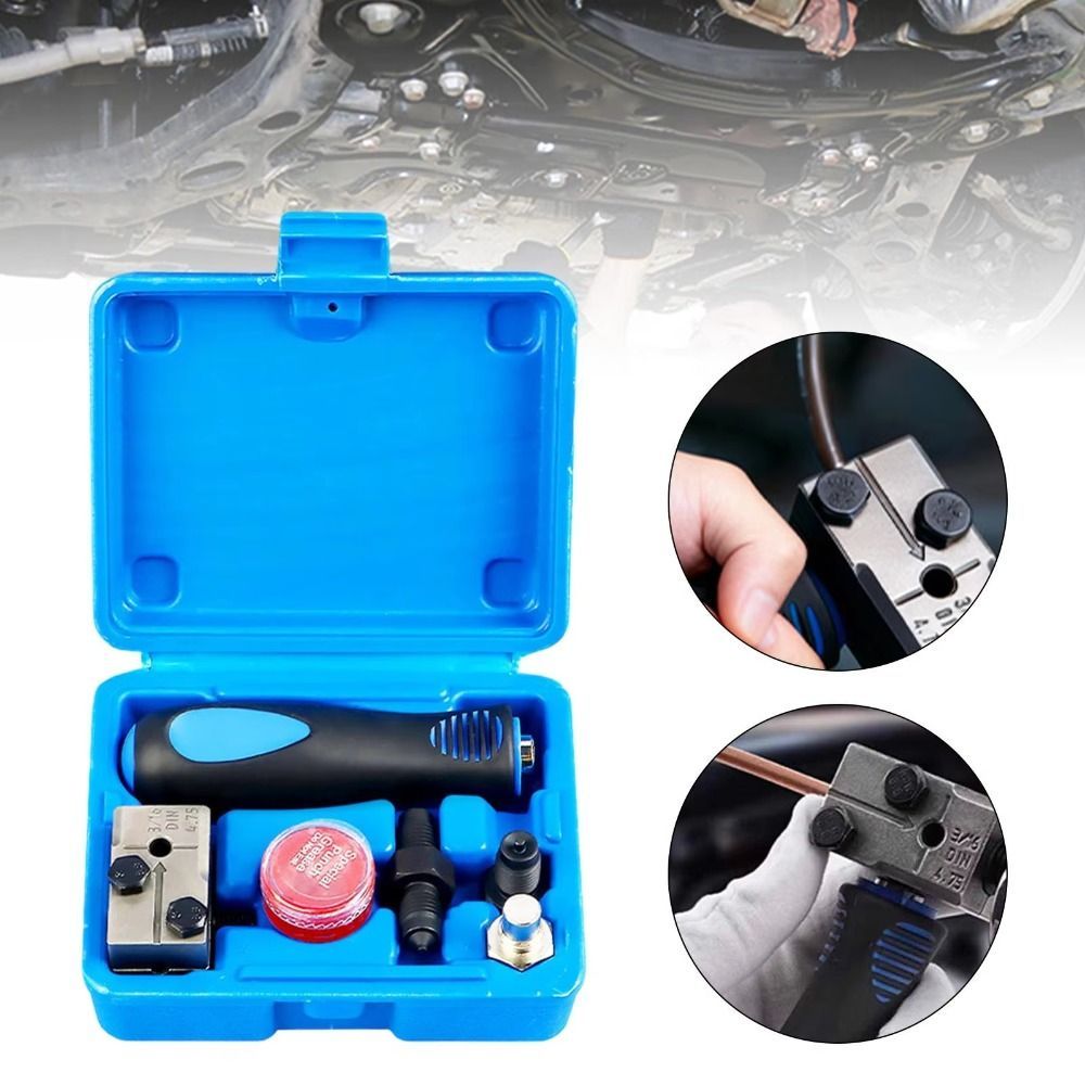 JSJING Phanh Line Flaring Tool, Hợp Kim Xây Dựng Đầu Nấm Đôi Flaring Kit, Garage Tool 3 / 16 Inch Double Flare Heavy Duty Single Flaring Kit Sửa Chữa Ô Tô