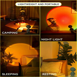 Đèn hoàng hôn Máy chiếu Robot LED Đèn ngủ lấp đầy 360° Xoay Được hỗ trợ bởi USB để trang trí phòng ngủ Quà tặng Ngày lễ tình nhân