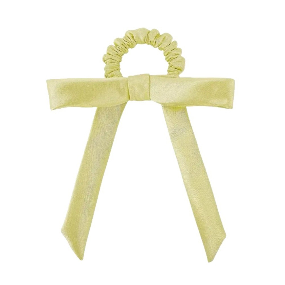 Dây buộc tóc phong cách Hàn Quốc với nơ satin ruột lớn - tiện ích cho streamer và phụ kiện tóc thời trang