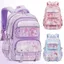Melody Trẻ Em Schoolbag Dung Tích Lớn Nhẹ Ba Lô Bảo Vệ Ridge Ba Lô Bé Gái