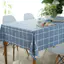 XYLJJ14 Nhựa PVC Chống Thấm Nước Chống Dầu Khăn Trải Bàn 60 * 60 Vuông Không Rửa Viền Viền Viền Viền Khăn Trải Bàn Kẻ Sọc Hộ Gia Đình Bắc Âu