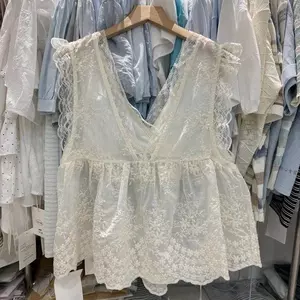 Áo Vest Ren Jacquard Thêu Nhỏ Gợi Cảm, Phong Cách Kỳ Nghỉ Mùa Hè, Hợp Thời Trang