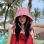 Mũ che nắng, Mũ ngư dân vành lớn kẻ sọc, Mũ đi biển chống nắng có thể gập lại ngọt ngào
