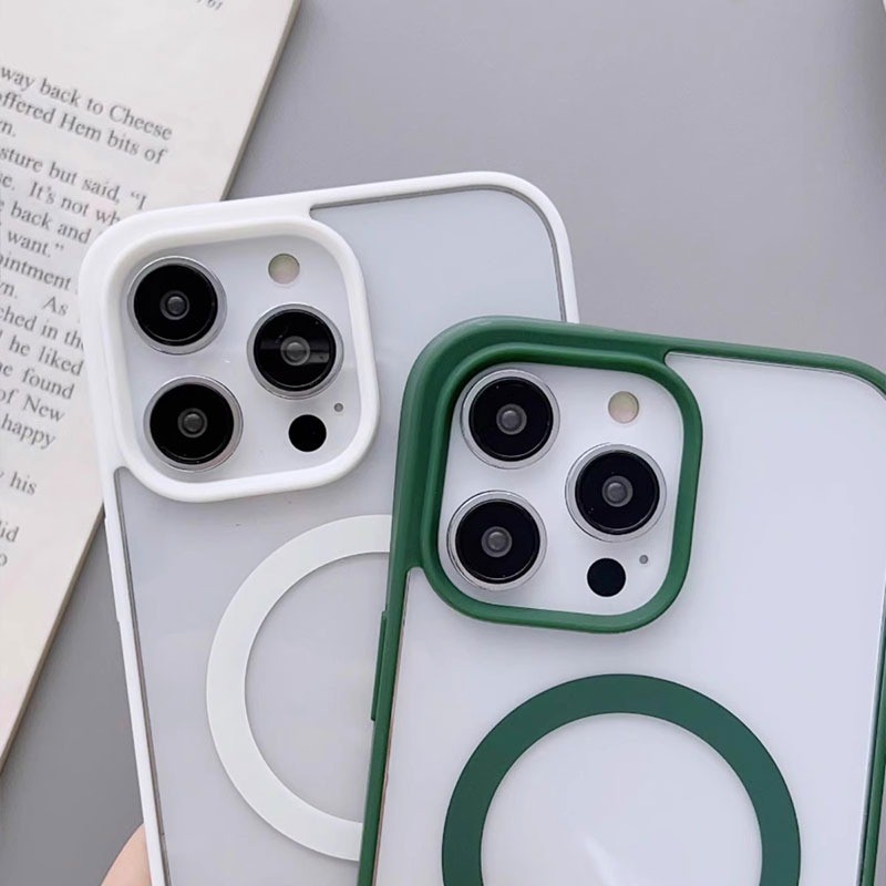 Ốp Lưng Iphone Trong Suốt Sạc Từ Tính , Chống Sốc, Bảo Vệ Camera - iP 7/8/X/XS/11/12/13/14/15/16/17/Plus/Pro/Max/Air