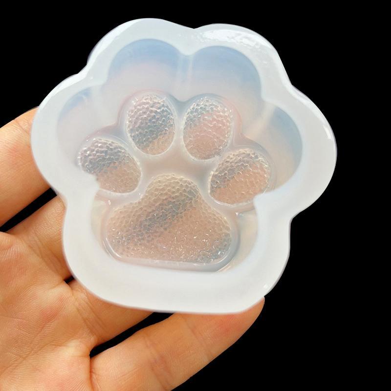 {YAN} 1 Chiếc Khuôn In Hình Chân Mèo Khuôn Silicon Chân Chân In Hình Paw Chảo Nướng Silicon Xà Phòng Đơn Khay Nến Máy Làm Khuôn {ya}