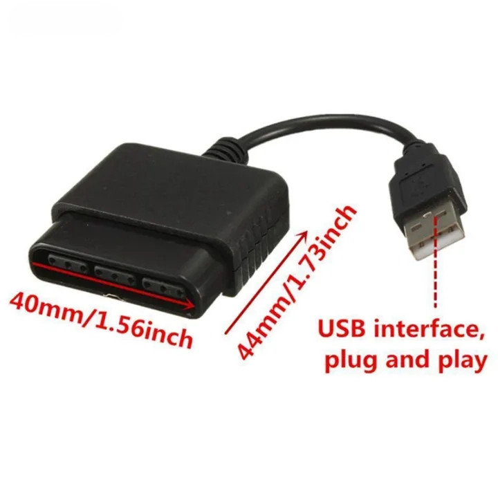 Dây cáp chuyển đổi controller PS2 sang USB cho PC Kết nối qua USB،Cắm là dùng،Giữ nguyên toàn bộ chức năng của tay cầm