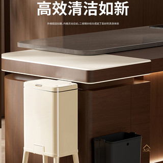 Thùng rác thông minh có bánh xe cao cấp gia đình Thép Carbon chất lượng cao + Chất liệu thép không gỉ Nhiều thông số kỹ thuật Tùy chọn Cảm ứng tự động 90° Nắp Mở Bên Trong Bên Ngoài Đôi Thùng Thiết Kế Nhà Bếp Phòng Khách Phòng Tắm Thích Hợp Khử Mùi Chống