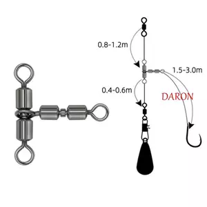 DARON Vòng Chắc Chắn Câu Cá Móc Cá Dụ Dòng Kết Nối Phụ Kiện Câu Cá Câu Cá Cán Ba FishHooks Chắc Chắn Kết Nối