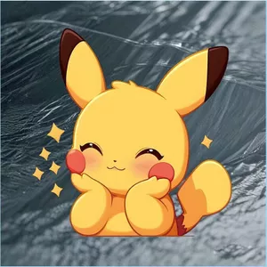 Xe Máy Điện Xe Máy Miếng Dán Xe Hơi Hoạt Hình Độc Đáo Pikachu Cửa Sổ Thân Trầy Xước Chặn Miếng Dán Trang Trí 26.3.26