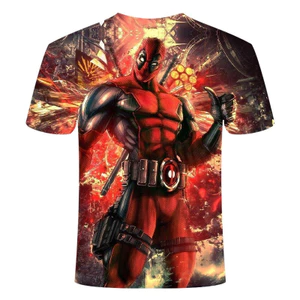 Mới mùa hè! Áo thun 3D in hình Avengers Deadpool, phù hợp nam nữ