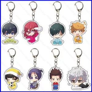 SQ3 Khóa Xanh Móc Khóa Anime Móc Khóa Acrylic Dễ Thương Túi Mặt Dây Chuyền Dễ Thương Váy Ngủ Isagi Yoichi ITOSHIRIN Móc Chìa Khóa Quà Tặng QS