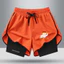 Quần short thể thao hai lớp, phù hợp vận động như đi xe đạp và chạy marathon, quick-dry và mềm mại cho mùa hè