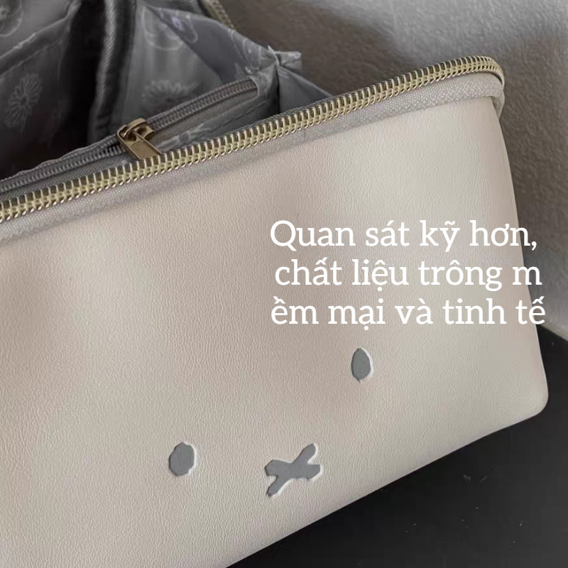 Túi Mỹ Phẩm PU Đa Năng – Nhiều Ngăn, Dung Tích Lớn, Thiết Kế Dễ Thương Cho Du Lịch & Hàng Ngày