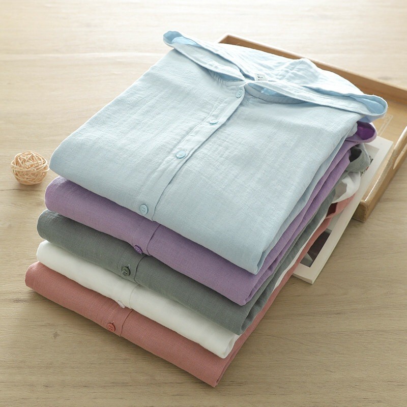 Sẵn sàng - Áo sơ mi nữ cotton, áo khoác ngắn và cardigan mềm mại cho mùa hè