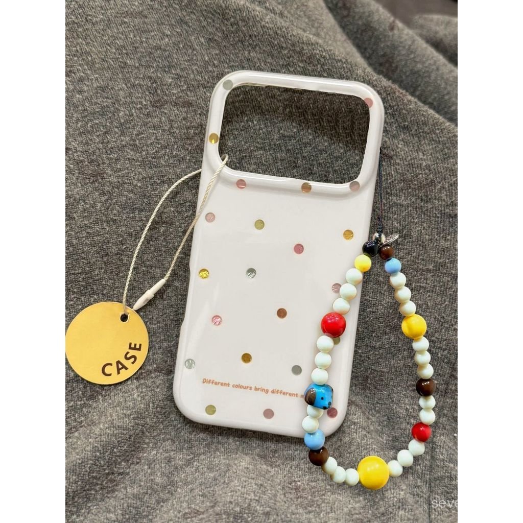 Ốp Điện Thoại Thích Hợp Cho iPhone 7 8 X XS XR XSMAX 11 12 13 14 15 16 17 Pro max Plus Air ins Wind Polka Dot Với Dây Xích Vỏ Bảo Vệ Chống Sốc Bao Gồm Tất Cả GZZ5