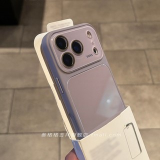 Ốp điện thoại di động cửa sổ lớn bằng kính pha lê băng sang trọng cho iPhone17 16 15 14 13 12 Pro Max bảo vệ camera chống sốc chống rơi mặt sau cứng