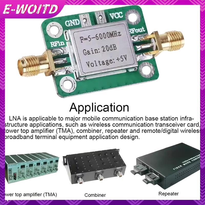 Mô-đun khuếch đại RF E-WOITD SPF5189 LNA 50-4000 MHz 0,6dB đến 20dB Tăng cường tín hiệu trong băng ghế thử nghiệm E-WOITD