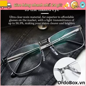 Kính Mắt Vuông OrdoBox Chống Ánh Sáng Xanh, Siêu Nhẹ, Phù Hợp Cho Nam Nữ Dùng Để Đọc Sách