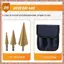 Bộ mũi khoan côn hình nón 3Pc Hss Step Bộ mũi khoan lỗ Hệ mét 4-12 / 20 / 32Mm 1 / 4 Inch Mũi lục giác kim loại phủ titan (R F C V)