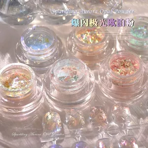 |Giấc mơ cực quang siêu nhấp nháy|Bột Opal thổ cẩm đám mây Edelweiss||Trang trí móng tay Sequin|Tiện ích làm móng tay